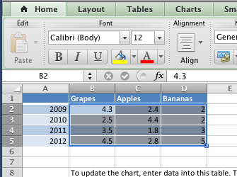 add x and y data label in excel for mac